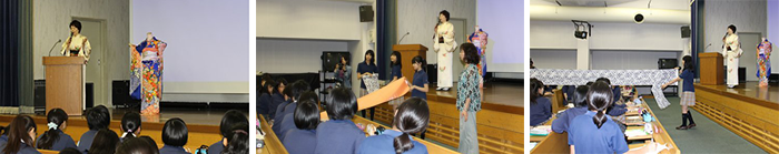 品川女学院で講演する津田恵子